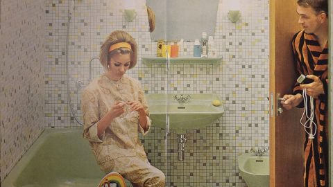 Tidstypiskt badrum 1966